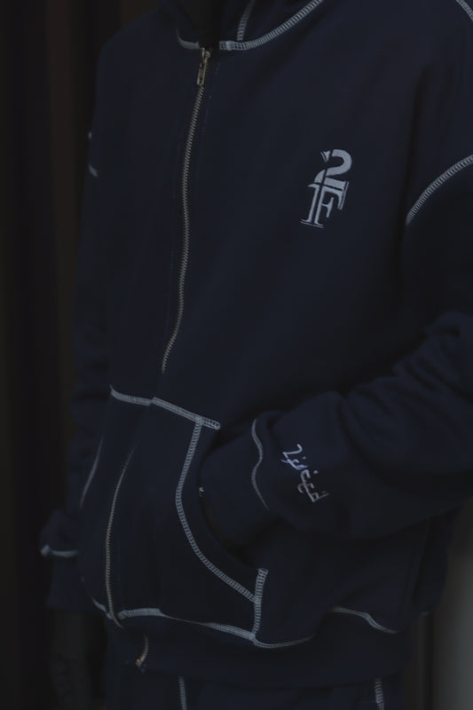 The Outlined Path Tracksuit (Navy)